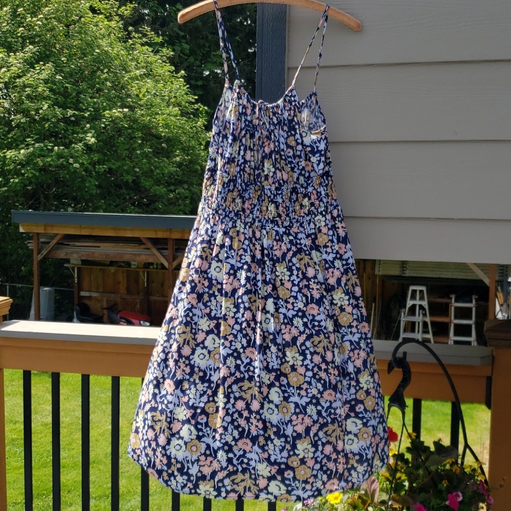 Modcloth Anthropologie Floral Spaghetti Strap Dress